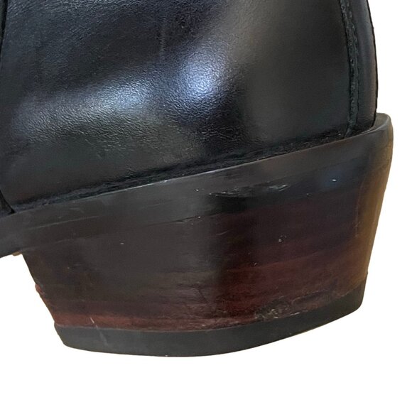 COACH Carmen Black Leather Booties Boots Zipper Pull Heel A01541 Women Size 9 B - Picture 14 of 16